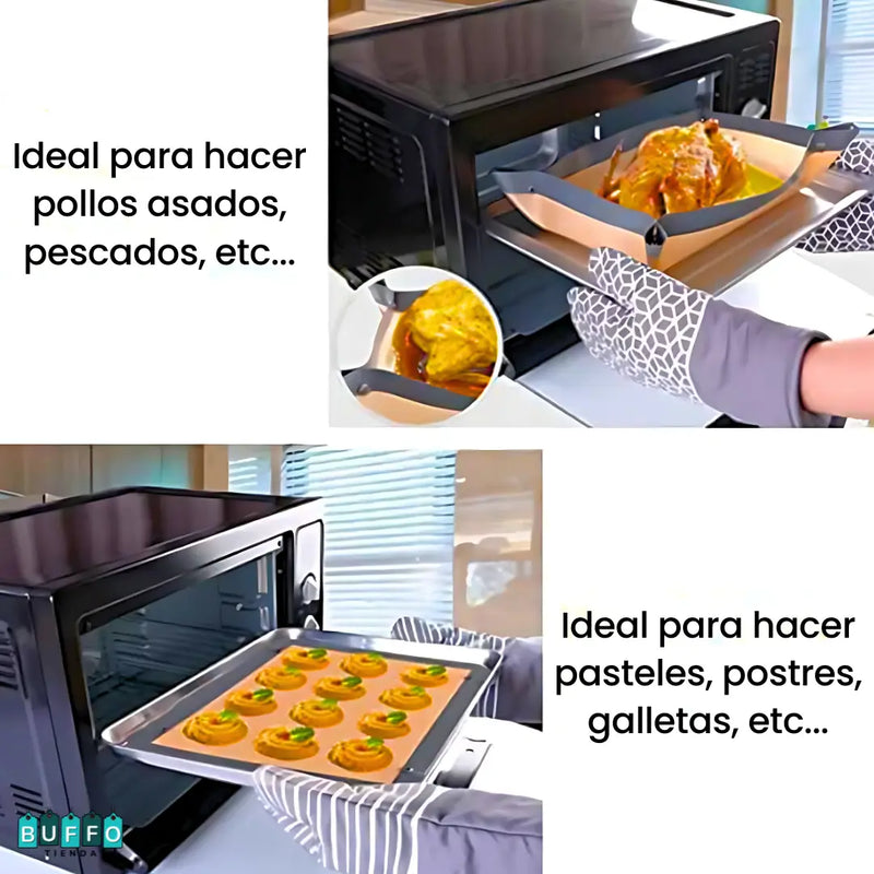 LAMINA DE SILICONA PARA HORNEAR - NO MÁS COMIDA PEGADA