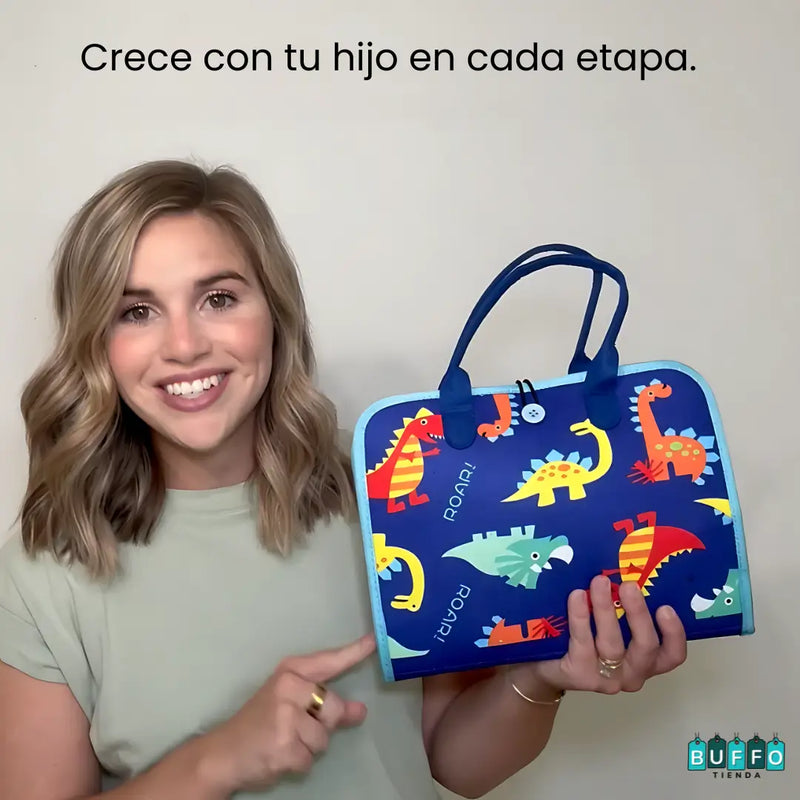 LIBRO TIPO MALETA DE APRENDIZAJE DIDCTICO - 25 PIEZAS EN 1 PARA NIÑOS