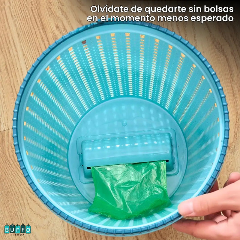 BOTE DE BASURA CON DISPENSADOR DE BOLSAS - Despídete de los derrames y malos olores