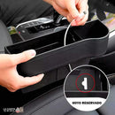 ORGANIZADOR LATERAL DE CUERO PARA AUTO - CON PORTA VASOS