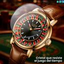 RELOJ LIGE PARA HOMBRES ELEGANTES - Edición Casino tipo Jacob - Resistente al agua