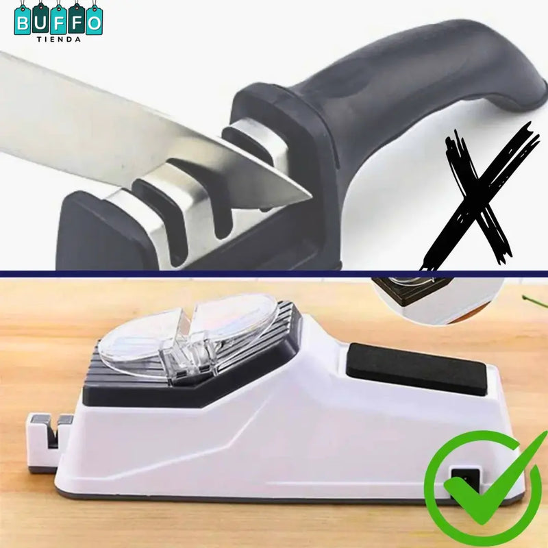 AFILADOR ELECTRICO 2 EN 1 - Tijeras y cuchillos como nuevos y en segundos
