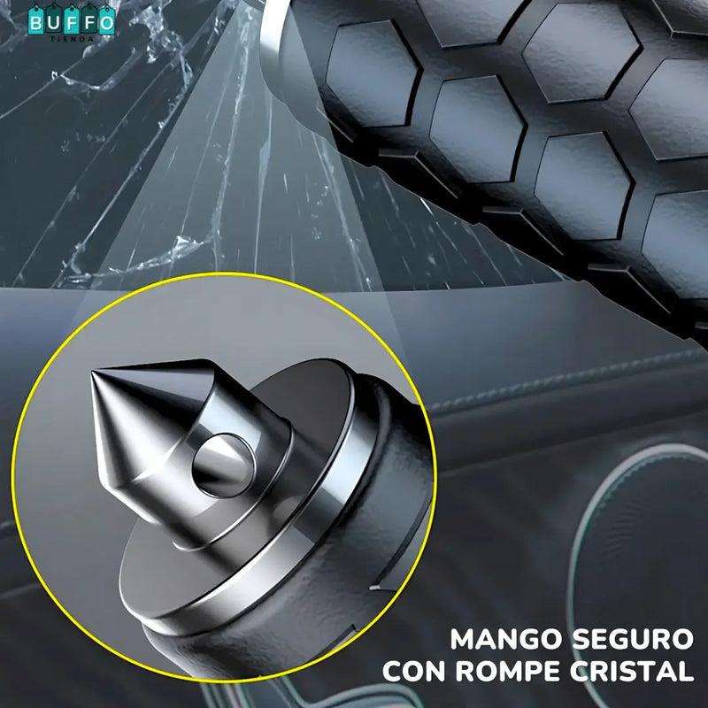 BASTÓN RETRACTIL AUTOMÁTICO DE AUTODEFENSA - HERRAMIENTA DE SEGURIDAD PERSONAL