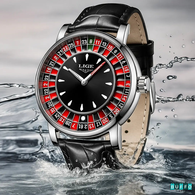 RELOJ LIGE PARA HOMBRES ELEGANTES - Edición Casino tipo Jacob - Resistente al agua