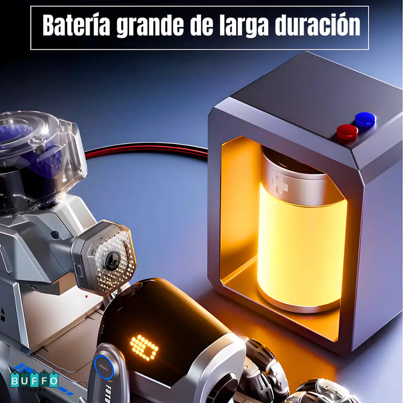 PERRO ROBOT LANZADOR DE HIDROGEL A CONTROL REMOTO - DIVERSIÓN SIN FIN