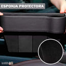 ORGANIZADOR LATERAL DE CUERO PARA AUTO - CON PORTA VASOS