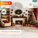 TELONES NAVIDEÑOS PARA PARED O VENTANAS + Cinta doble faz de REGALO