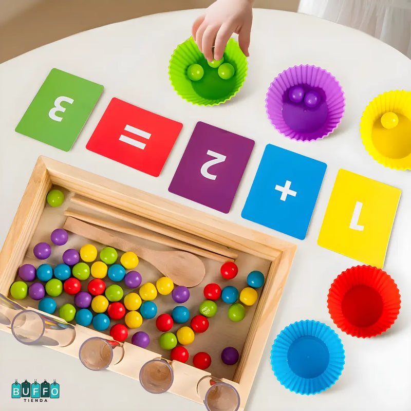 JUEGO DE APRENDIZAJE MONTESSORI COLORES Y NÚMEROS - Aprender nunca había sido tan entretenido