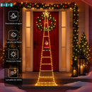 ESCALERA DE LUCES NAVIDEÑAS CON SANTA ESCALADOR - La navidad ya llegó a casa