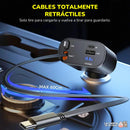 CARGADOR RETRÁCTIL 4 EN 1 PARA AUTO - CARGA VARIOS DISPOSITIVOS AL MISMO TIEMPO