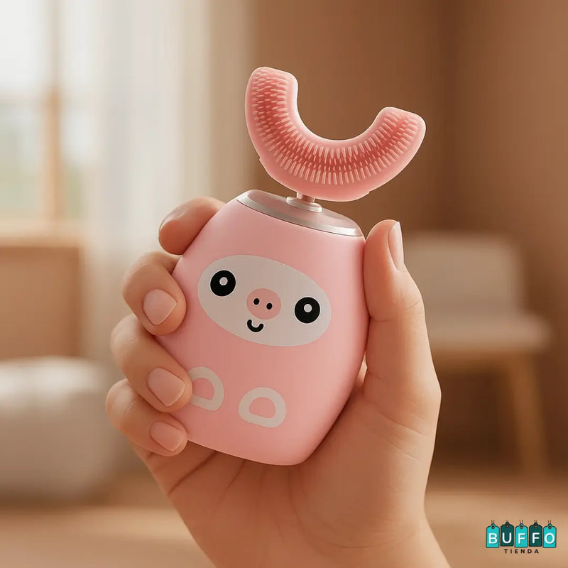 CEPILLO ELECTRICO 360° PARA NIÑOS - Protege sus encías mientras limpia cada diente