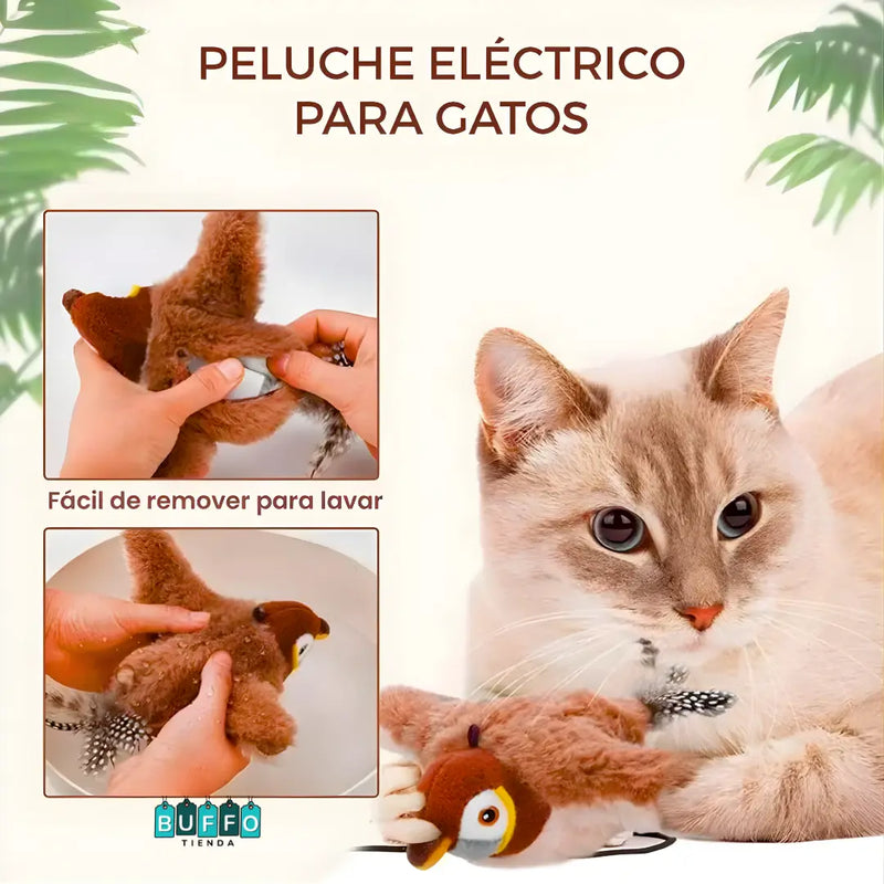 PÁJARO CANTOR - JUGUETE INTERACTIVO PARA GATOS