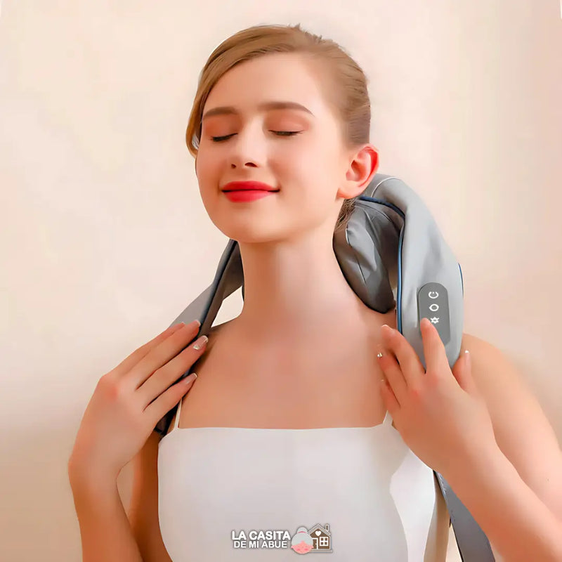 MASAJEADOR MULTIFUNCIONAL CON CALEFACCIÓN - MASAJEA CUELLO, HOMBROS Y ESPALDA