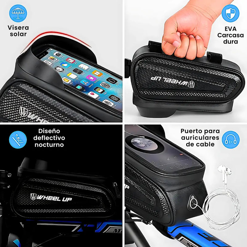 BOLSO PORTA CELULAR ANTIRROBO PARA BICICLETA - MANTÉN TUS PERTENENCIAS SEGURAS Y SECAS