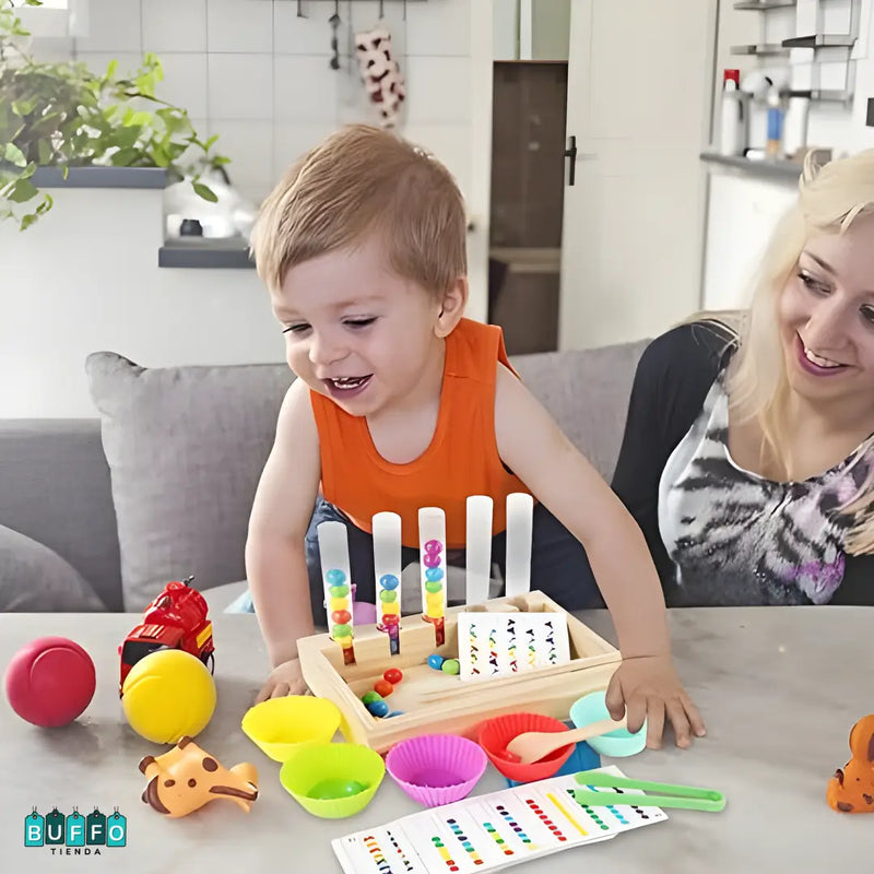 JUEGO DE APRENDIZAJE MONTESSORI COLORES Y NÚMEROS - Aprender nunca había sido tan entretenido