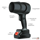 AIR FORCE™ - SOPLADOR INALÁMBRICO DE ALTA POTENCIA - INCLUYE 2 BATERÍAS DE LITIO