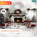 TELONES NAVIDEÑOS PARA PARED O VENTANAS + Cinta doble faz de REGALO