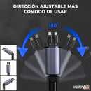 CARGADOR RETRÁCTIL 4 EN 1 PARA AUTO - CARGA VARIOS DISPOSITIVOS AL MISMO TIEMPO