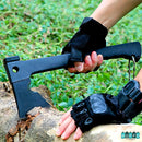 HACHA TÁCTICA DE SUPERVIVENCIA 4 EN 1- IDEAL PARA ACTIVIDADES DE CAMPAMENTO
