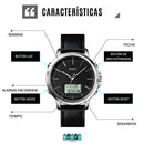 RELOJ ELEGANTE PARA HOMBRES - MODELO SKAMEI 1652 DOBLE HORA A PRUEBA DE AGUA