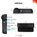 ORGANIZADOR LATERAL DE CUERO PARA AUTO - CON PORTA VASOS