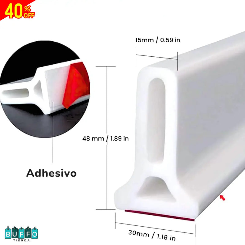 TIRA IMPERMEABLE PARA BAÑO DE 2 METROS - BARRERA IDEAL PARA RETENER EL AGUA