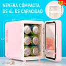 MINI NEVERA PARA COSMÉTICOS CON ESPEJO Y LUCES LED - MANTÉN LA CALIDAD DE TUS PRODUCTOS