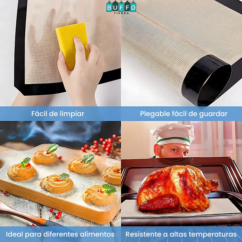 LAMINA DE SILICONA PARA HORNEAR - NO MÁS COMIDA PEGADA