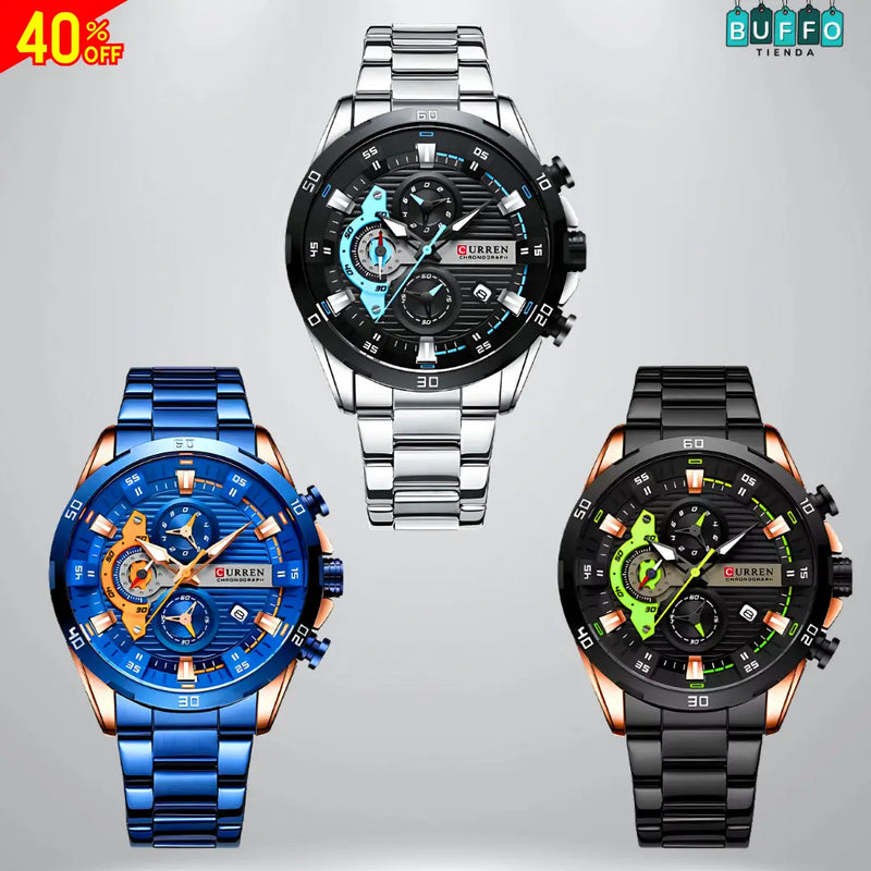 RELOJ CURREN DE LUJO PARA HOMBRE - MODELO 8402 RESISTENTE AL AGUA