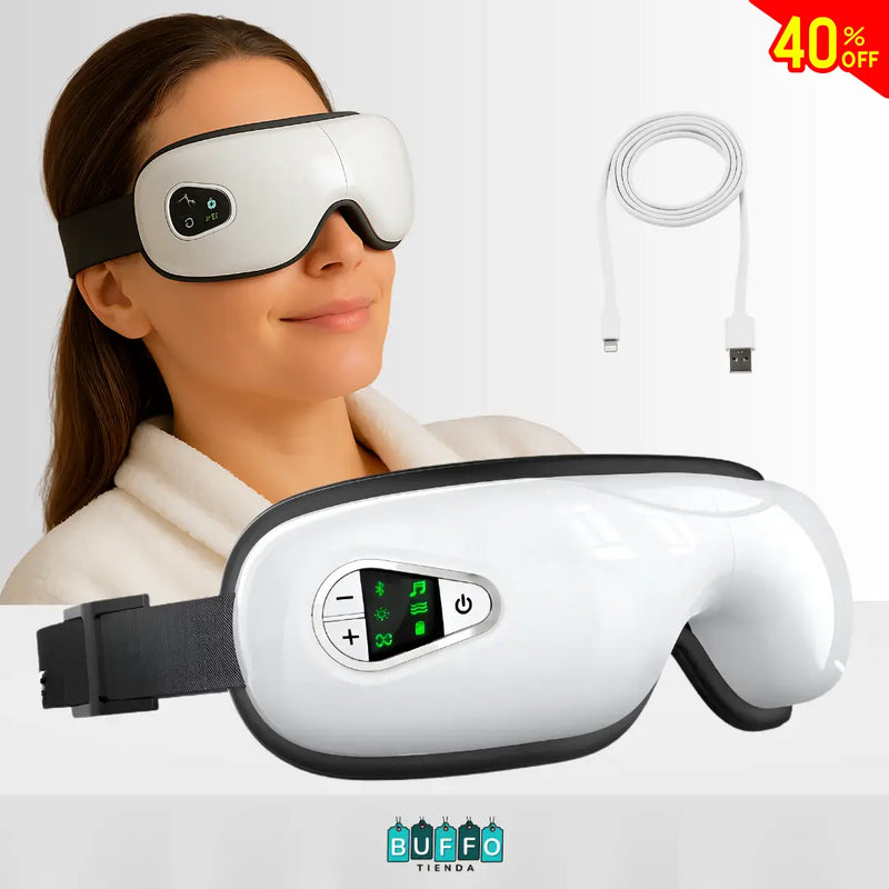 MASAJEADOR PARA EL CUIDADO DE LOS OJOS CON MUSICOTERAPIA Y CALEFACCIÓN
