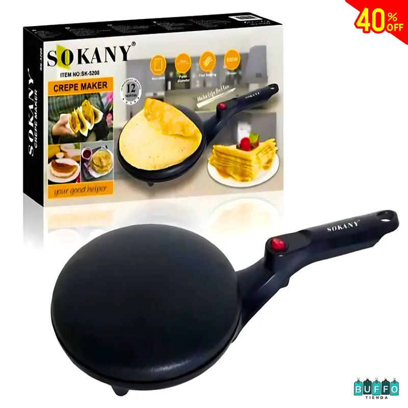 CREPERA ELÉCTRICA SOKANY - HAZ TUS CREPES DE FORMA RÁPIDA Y FÁCIL