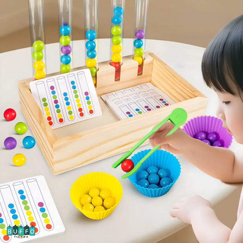 JUEGO DE APRENDIZAJE MONTESSORI COLORES Y NÚMEROS - Aprender nunca había sido tan entretenido