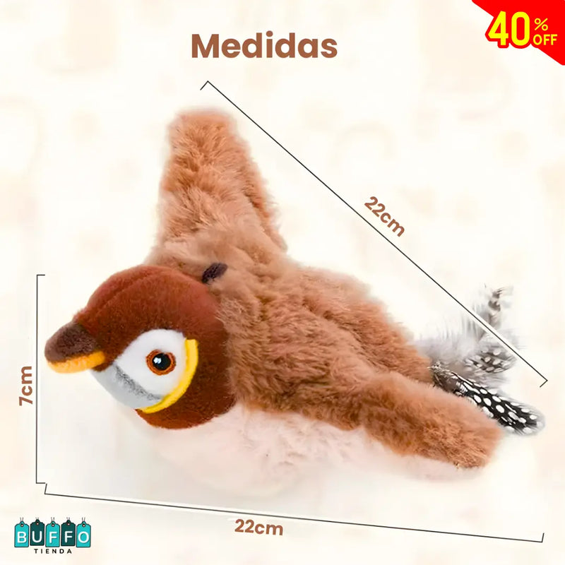 PÁJARO CANTOR - JUGUETE INTERACTIVO PARA GATOS