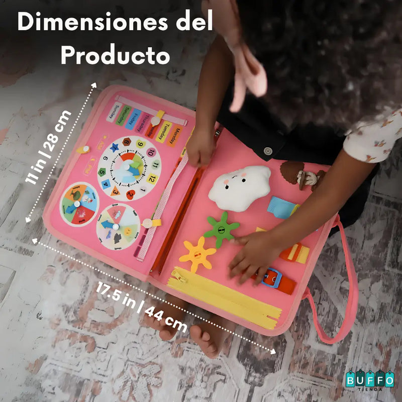 LIBRO TIPO MALETA DE APRENDIZAJE DIDCTICO - 25 PIEZAS EN 1 PARA NIÑOS