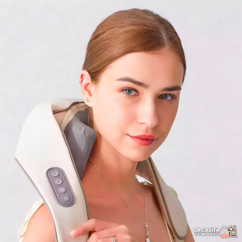 MASAJEADOR MULTIFUNCIONAL CON CALEFACCIÓN - MASAJEA CUELLO, HOMBROS Y ESPALDA