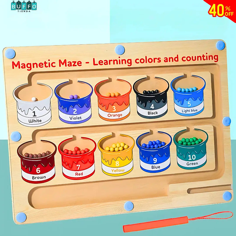 JUEGO DIDÁCTICO DE LABERINTO MAGNÉTICO MONTESSORI - DIVERTIDO Y EDUCATIVO