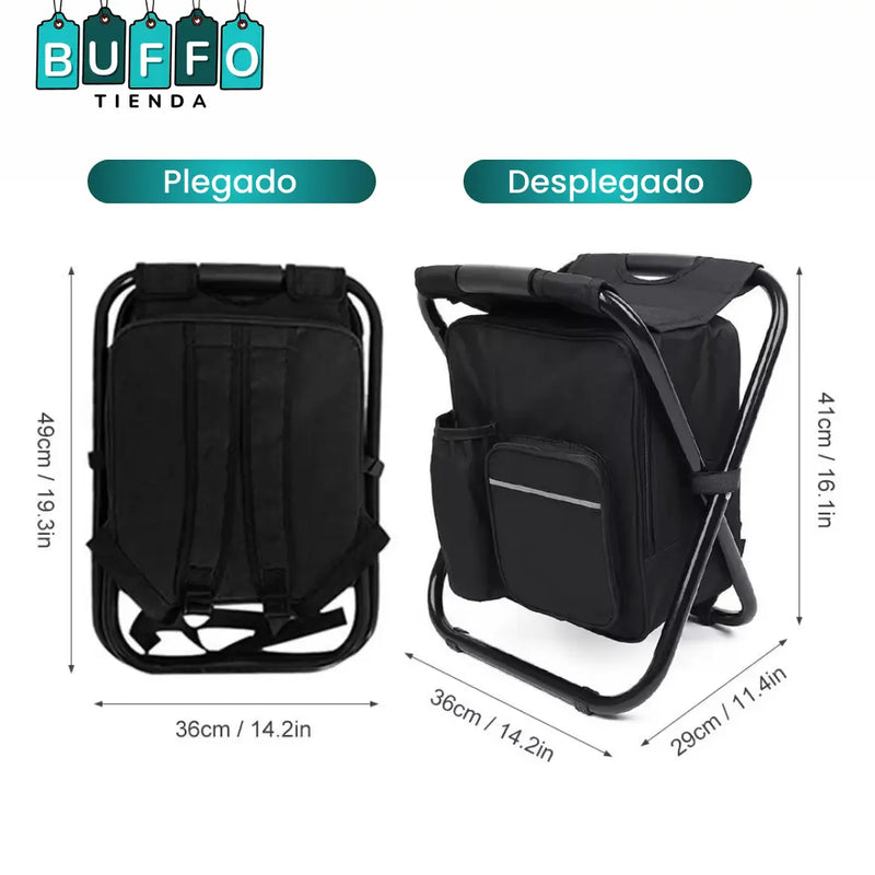 MALETIN 3 EN 1 - CON HIELERA Y SILLA PLEGABLE