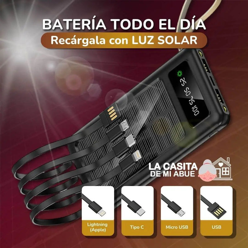 POWER BANK SOLAR - BATERIA EXTERNA PORTÁTIL