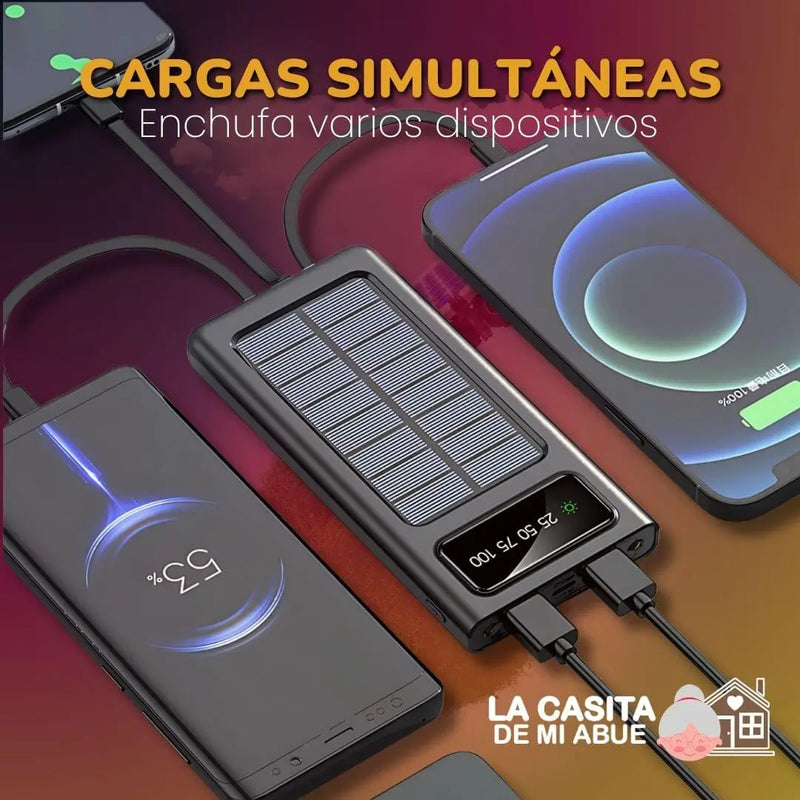 POWER BANK SOLAR - BATERIA EXTERNA PORTÁTIL