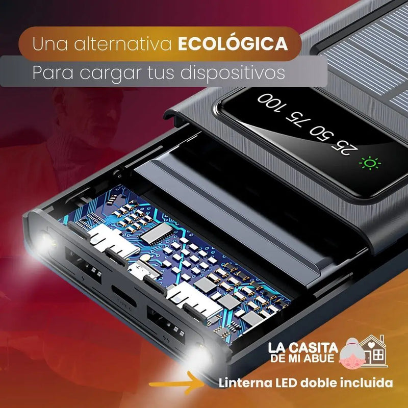 POWER BANK SOLAR - BATERIA EXTERNA PORTÁTIL