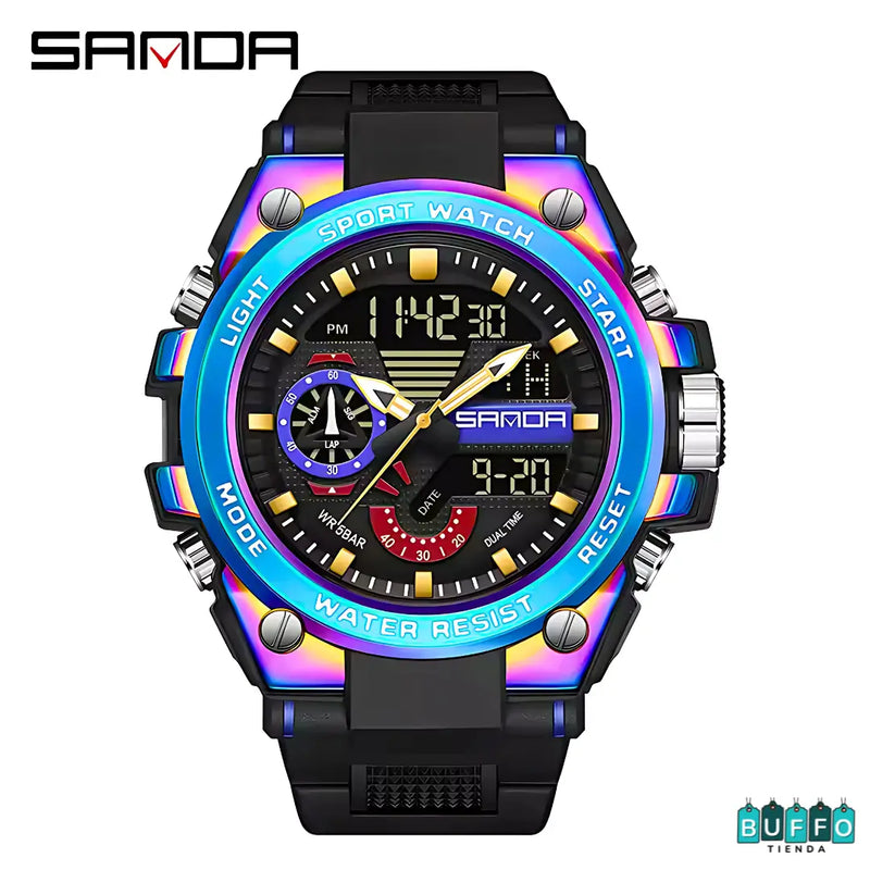 RELOJ DIGITAL SANDA DEPORTIVO ORIGINAL - MODELO 3302 RESISTENTE AL AGUA