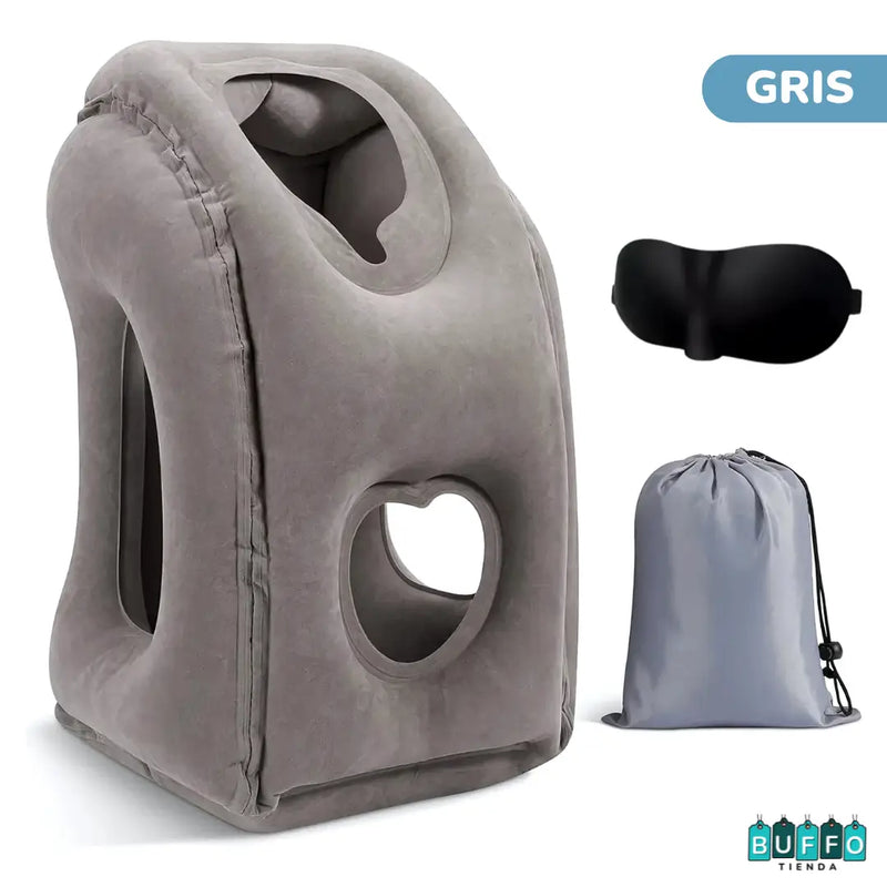 COJÍN REPOSA CABEZA INFLABLE PARA VIAJES - CÓMODO PARA MAYOR DESCANSO